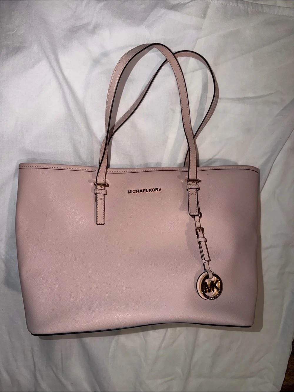 Michael Kors Pink Leather Tote Bag